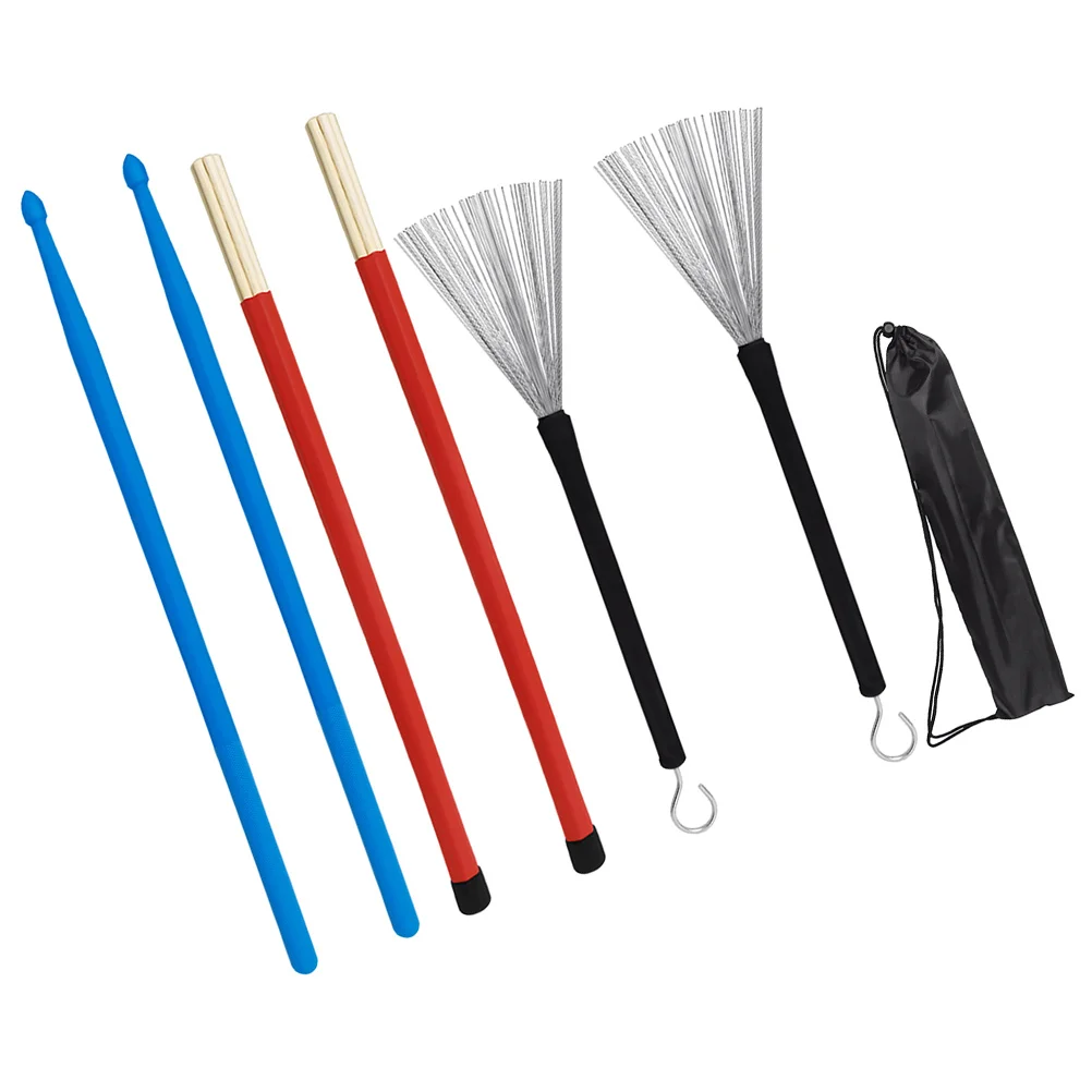 

Drum Brush Accessories Set Metal Sticks Drumstick Kit Drumsticks Wire Brushes Mallets