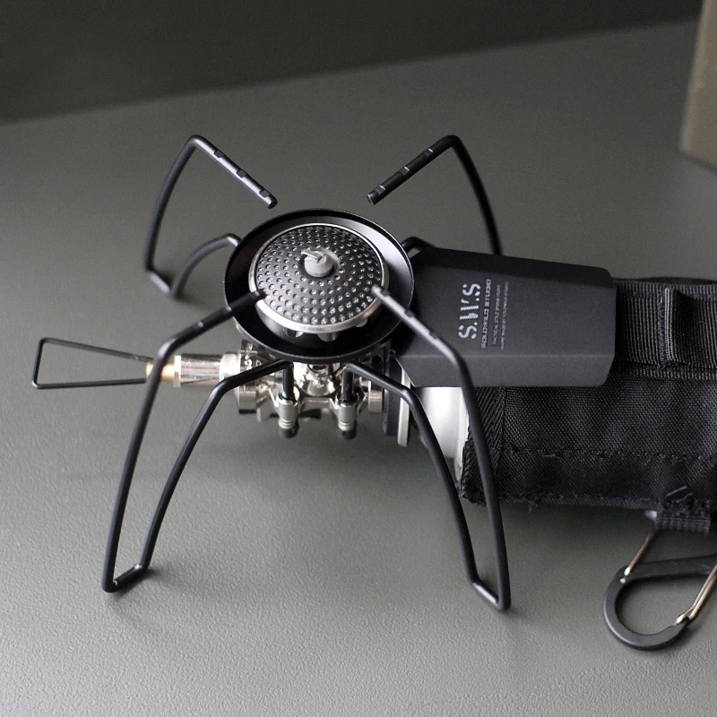 WELLHIKE Spider Stove Black Spider Folding Card Stove Camping Tableware Camping Kitchenware Camping Barbecue Stove Gas Stove