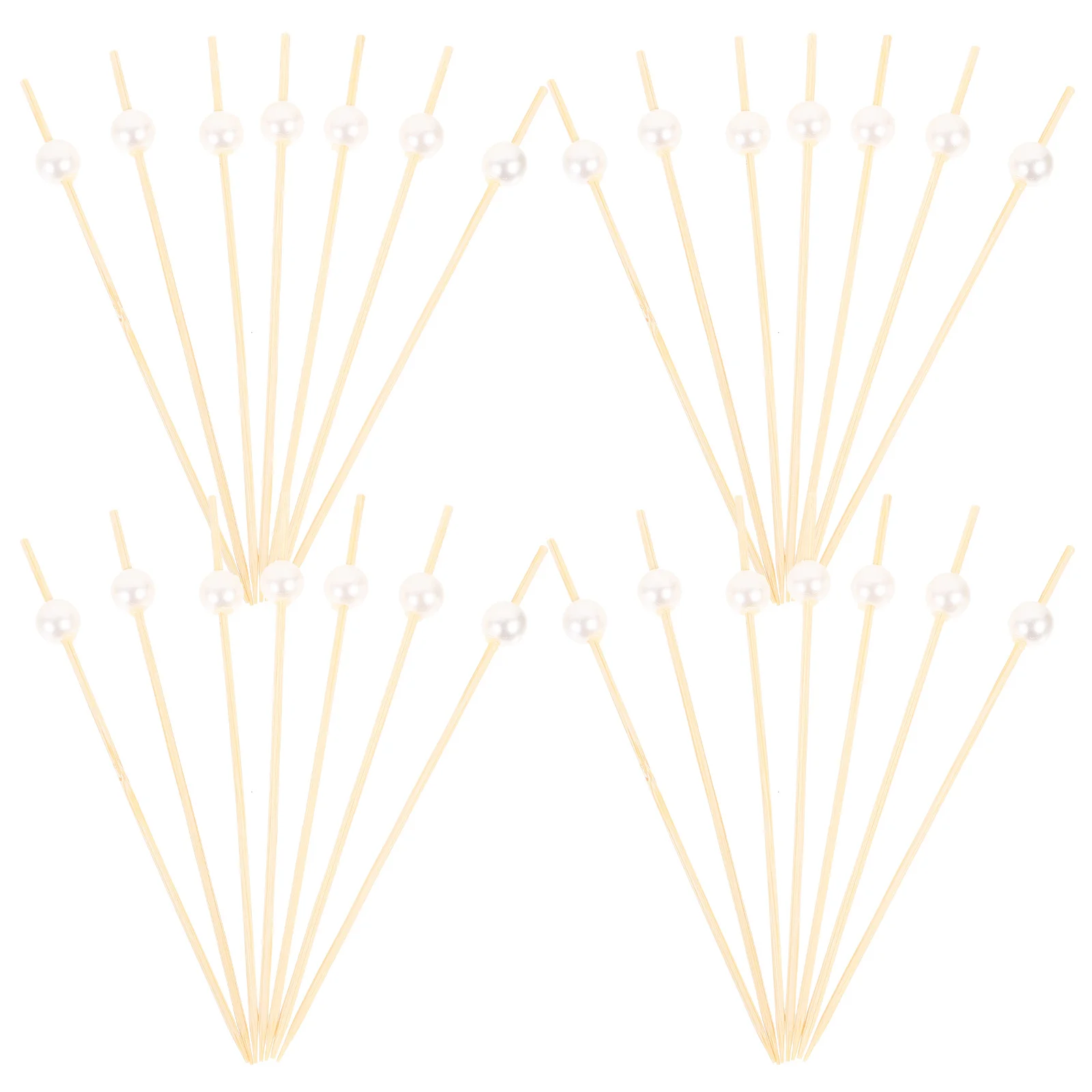 

100Pcs Fruit Picks Bamboo Fruit Toothpicks Appetizer Skewers for Party Sandwiches Desserts Cocktail Garnish Decorative Food