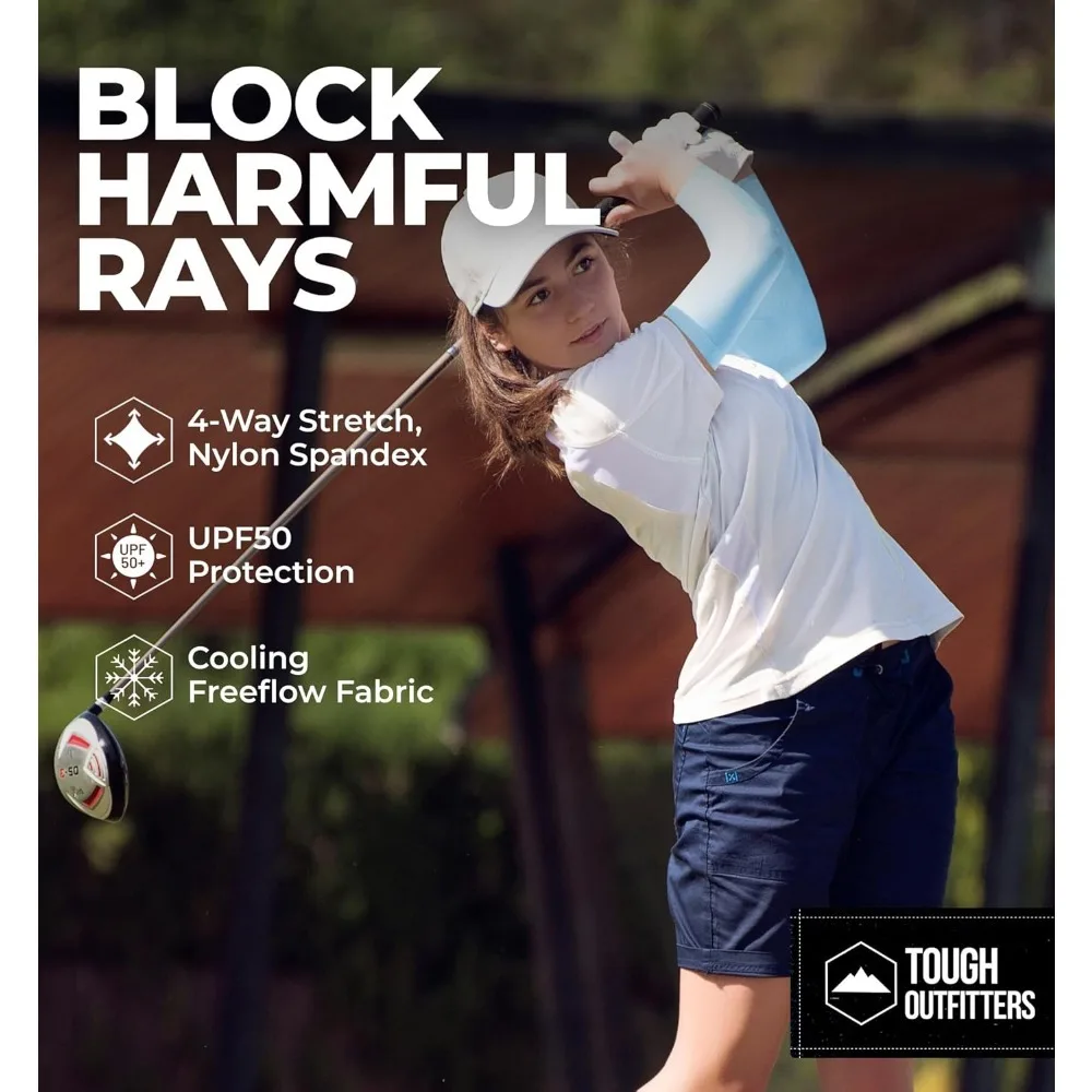 Mangas de protección solar resistentes al aire libre - Mangas de brazo UV para hombres y mujeres - Mangas de brazo de enfriamiento de golf - Mangas de sol de béisbol