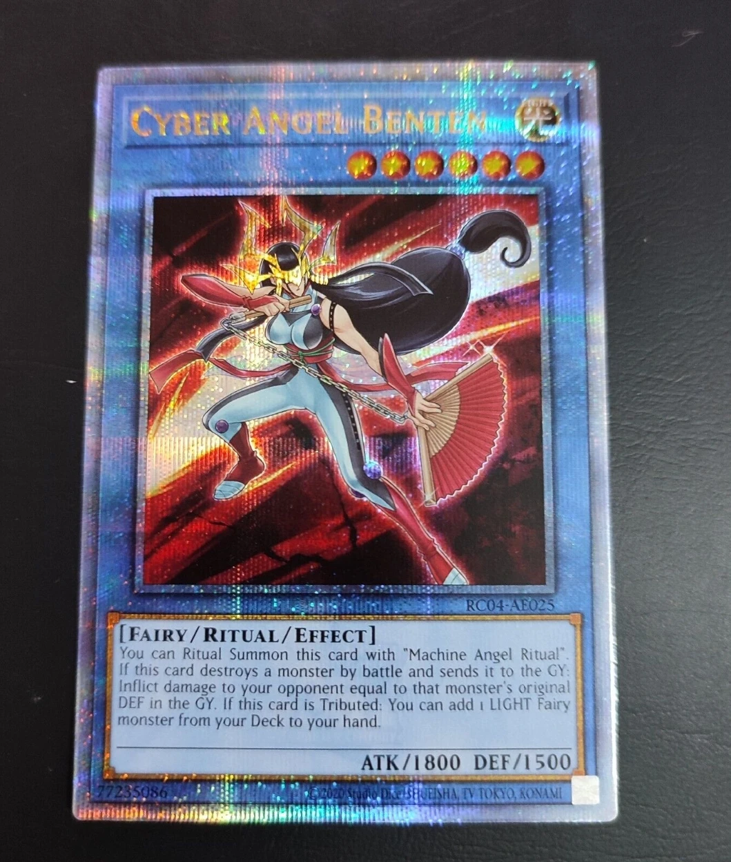 Yugioh KONAMI Duel Monsters RC04-AE025 Cyber Angel Benten 25th Quarter Century Secret Rare Asian English Collection Mint Card