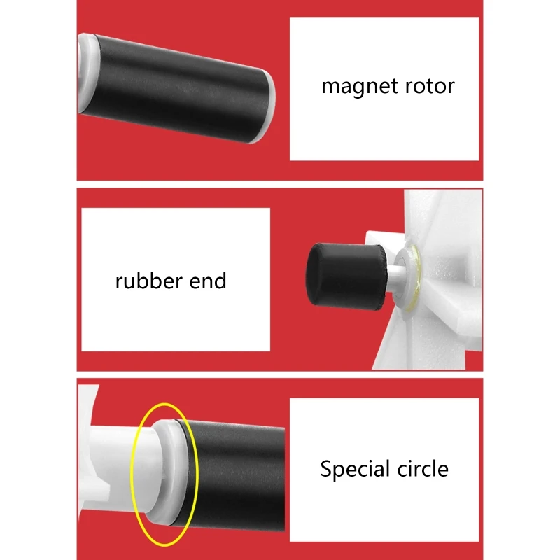 Submersible Pump Rotor Impeller with Shaft and Bearing Replacement Impeller for Water Pump 18mm 19mm Magnetic Filter