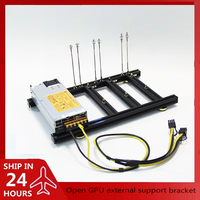 Graphics Card Holder Supports ATX Server Power Supply PSU Jack DIY 1/2/3 GPU Bracket with External Multi VGA Fixed Metal Base
