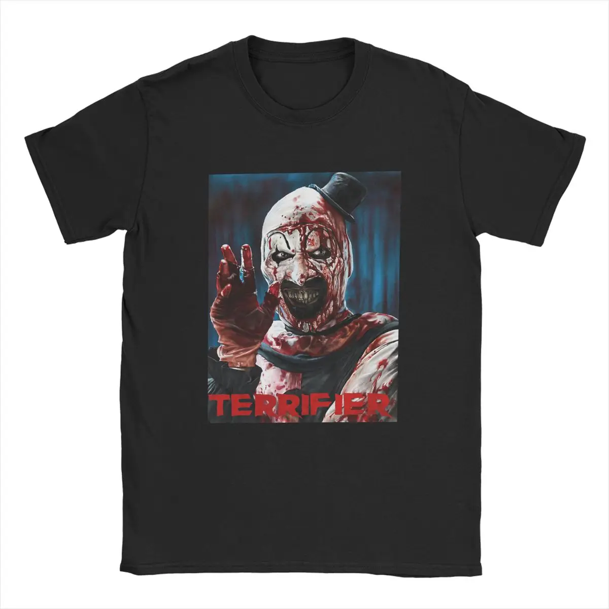 The Clown Drawing Art horror movies terrifier slasher film scary scream movie Novelty T-Shirts Cotton Graphic Printed Clothing