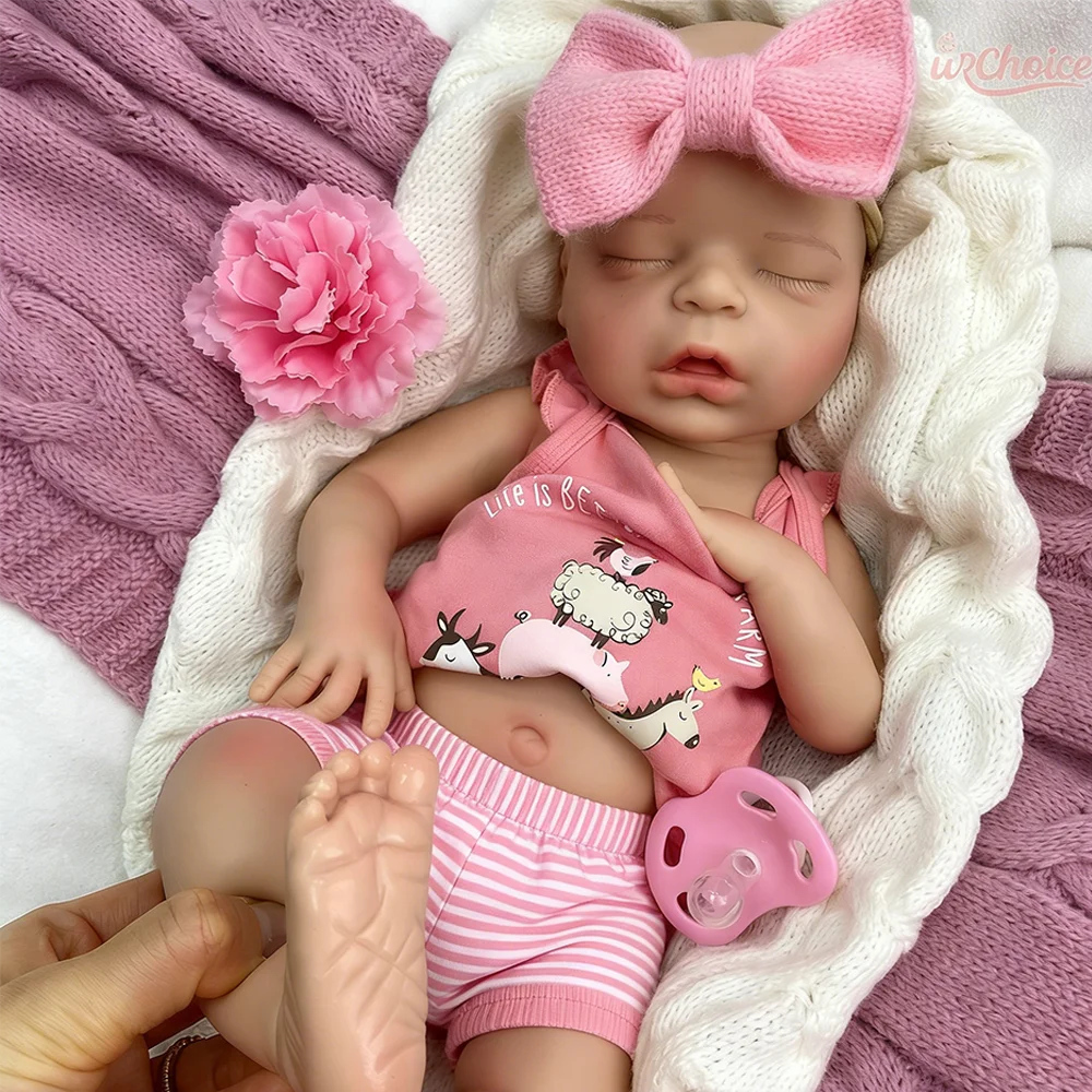 

18inch Soft Silicone Sleeping Reborn Baby Doll Handmade Reborn Bebe Girl Ultra Realistic Newborn For Kids Age 3+ Children Gifts