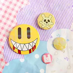 Hot DRAMAtical Murder DMMD NOIZ Buttons Cosplay Badges Smile Blood Bunny Rabbit 4pcs Set