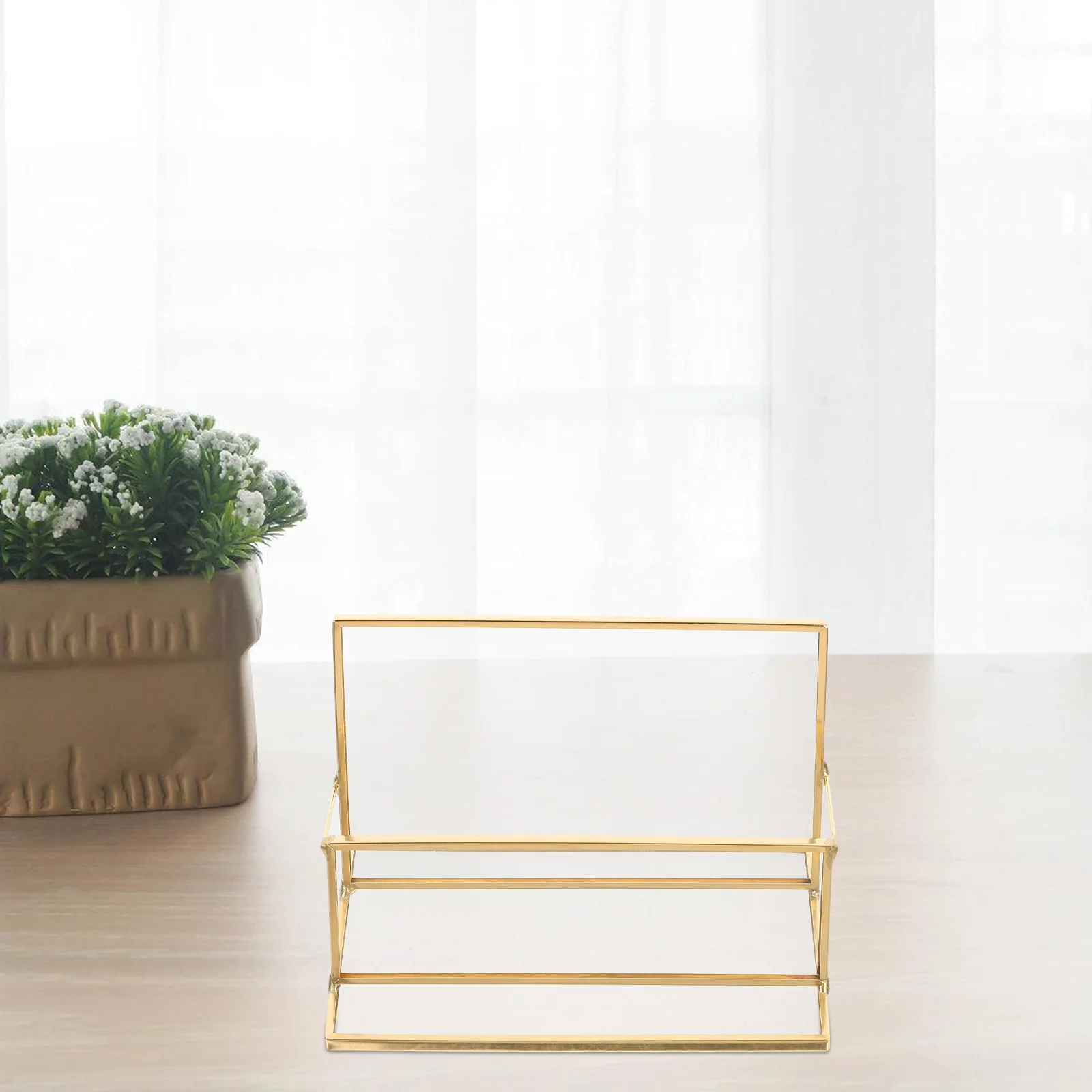 

Business Cards Holder Brass Glass Card Display Case Professional Office Desk Organizer Business Card Base Desk Organizer