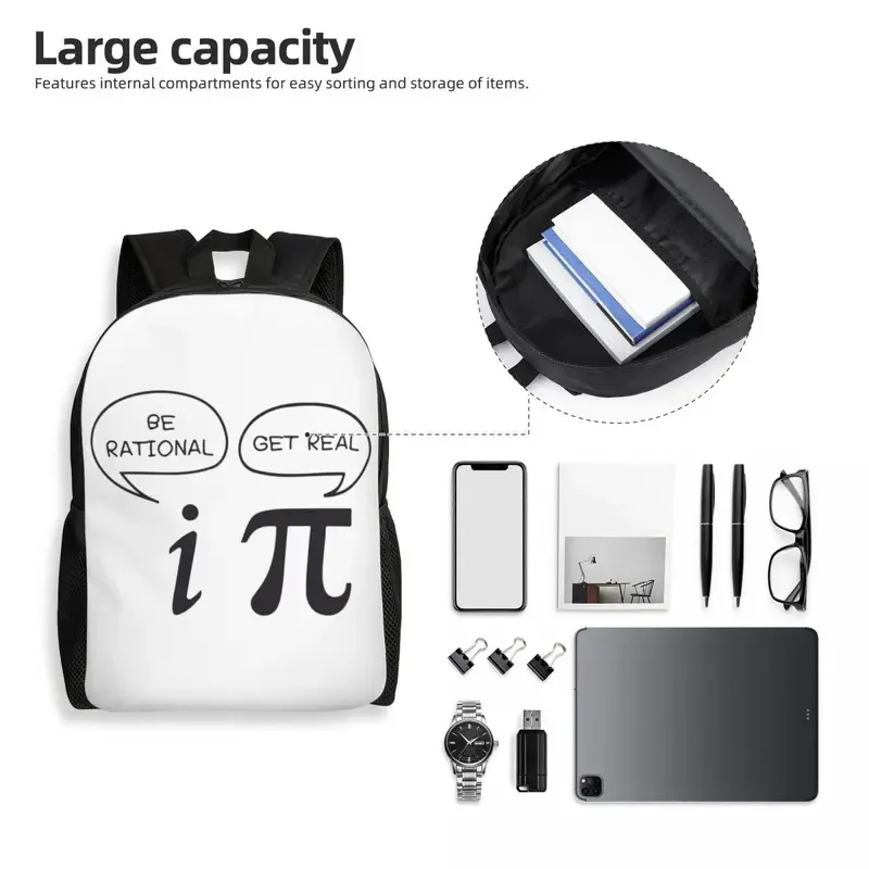 Mochila de viaje de broma de matemáticas Geek para hombres y mujeres, bolsa para computadora portátil escolar, regalo para profesores de matemáticas y ciencia, bolsas de día para estudiantes universitarios