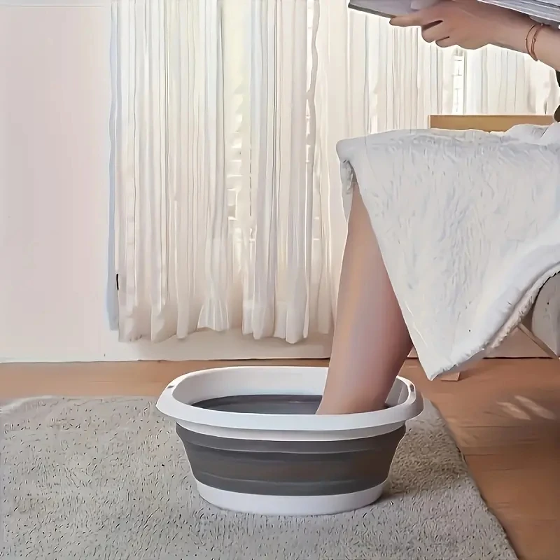 Zusammenklappbare Fußbadwanne, tragbares Fuß-Spa-Becken für den Heimgebrauch, faltbares Pediküre-Bad mit parfümfreiem Design