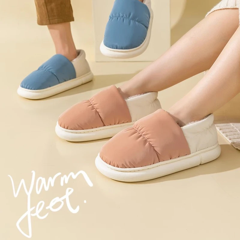 Cotton slippers for women winter new style indoor and outdoor home and household warm couple slippers for men