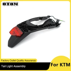 OTOM 2024 Motorcycle Tail Light Assembly Motocross Rear Fender Taillight Bracket Brake License Plate Lamp For KTM EXC-F XCW XCFW