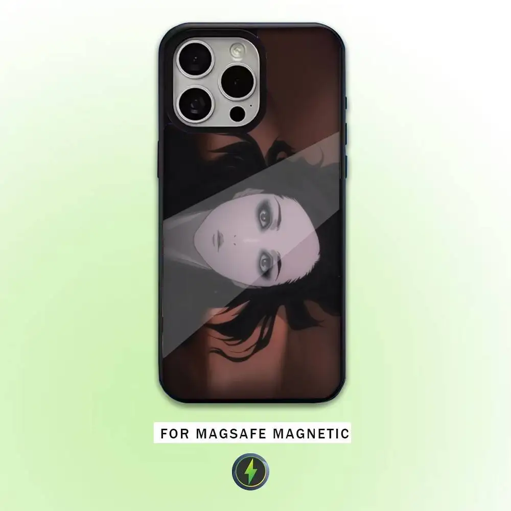 เคสโทรศัพท์ลายอนิเมะ E-ergo P-Proxy สำหรับ iPhone17,16,15,14,13,12,11 Plus,Pro Max รองรับการชาร์จไร้สายแบบแม่เหล็ก Magsafe
