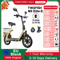 TWOFISH M5-Elite-E E Bike with Road Legal (EEC),Electric Scooter 48V13Ah Battery,30 km Range,14 Inch Tyres,with Shock Absorption