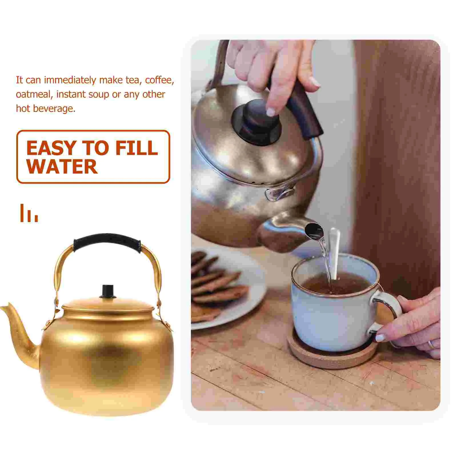 Rice Jug Tea Kettle Thickened Makgeolli Water Household Korean Aluminum Kitchen Accessory