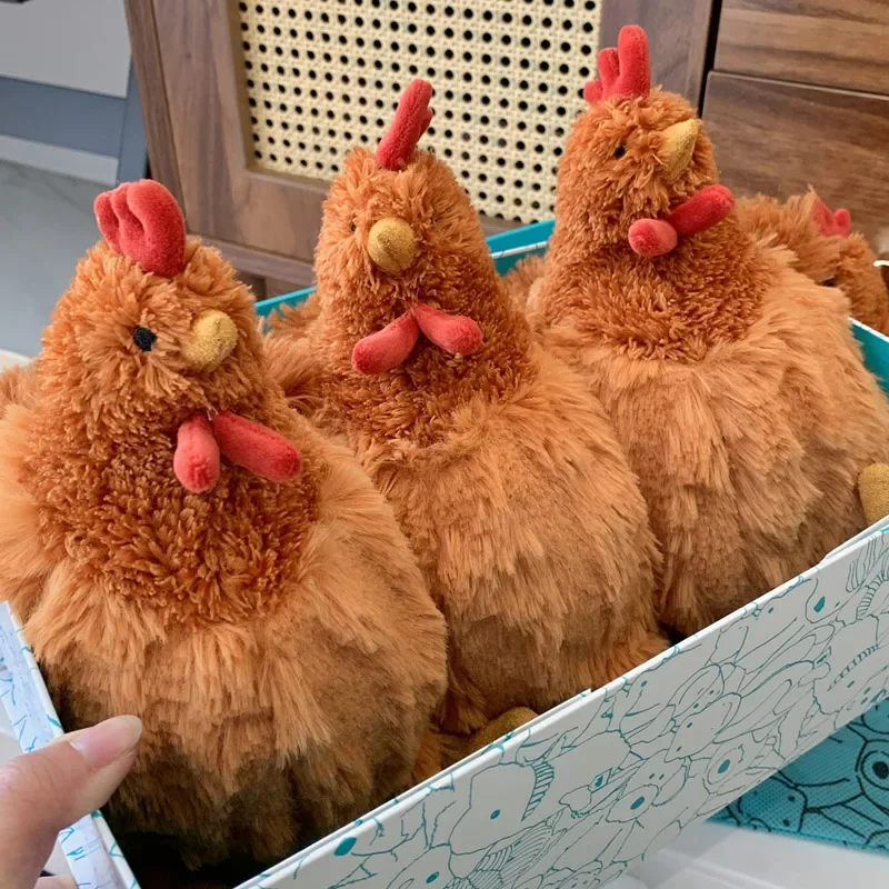 Jellycat พร้อมแท็กCecil Chick ตุ๊กตา Cock Plush ของเล่นตุ๊กตาผ่อนคลายวันหยุดของขวัญ Jellycat จําลอง Hen สนุกน่ารักสร้างสรรค์ตุ๊กตา A