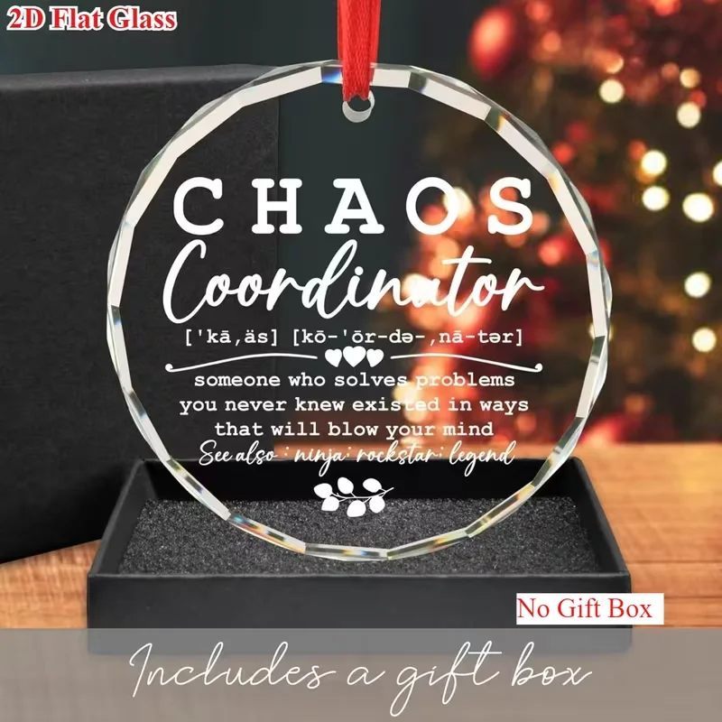 طائرة ثنائية الأبعاد، زخارف زجاجية لطيفة - 8 × 8 سم (8 سم مستديرة) عناصر تذكارية لعيد الميلاد وعيد الحب وعيد الشكر، يمكن تعليقه #1