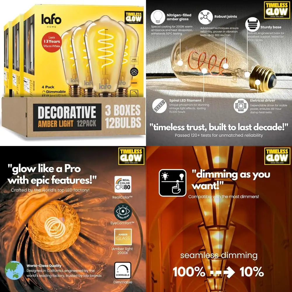 12-Pack Dimmable 5W…