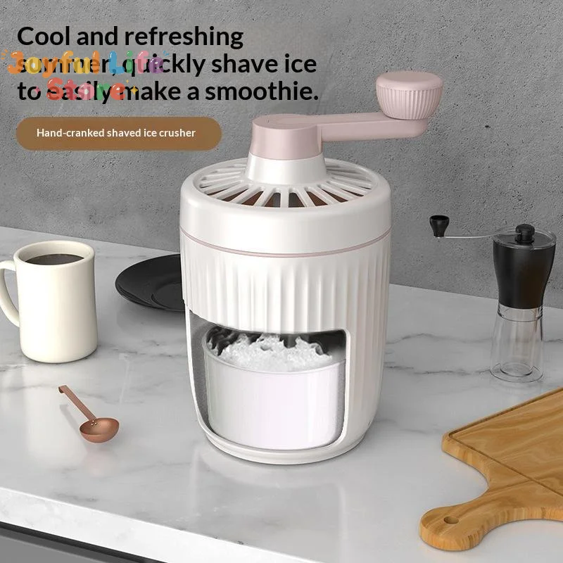 Manual Hand Crank Ice Shaver Fast Shaving BPA Free Ideal For Home Kitchen Making Summer Slushies Cold Drinks