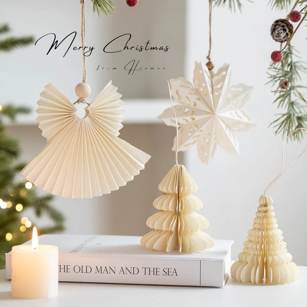 شجرة عيد الميلاد العسل الكرة الديكور ثلاثية الأبعاد عيد ميلاد سعيد زخرفة ورقة معلقة شجرة عيد الميلاد نموذج 2026 هدايا الحفلات نافيداد