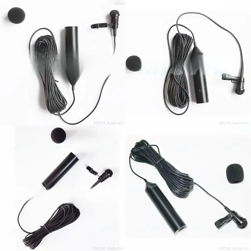 Phantom Power 3Pin Tie Clip ME2-XLR Omni-directional Lapel Microphone