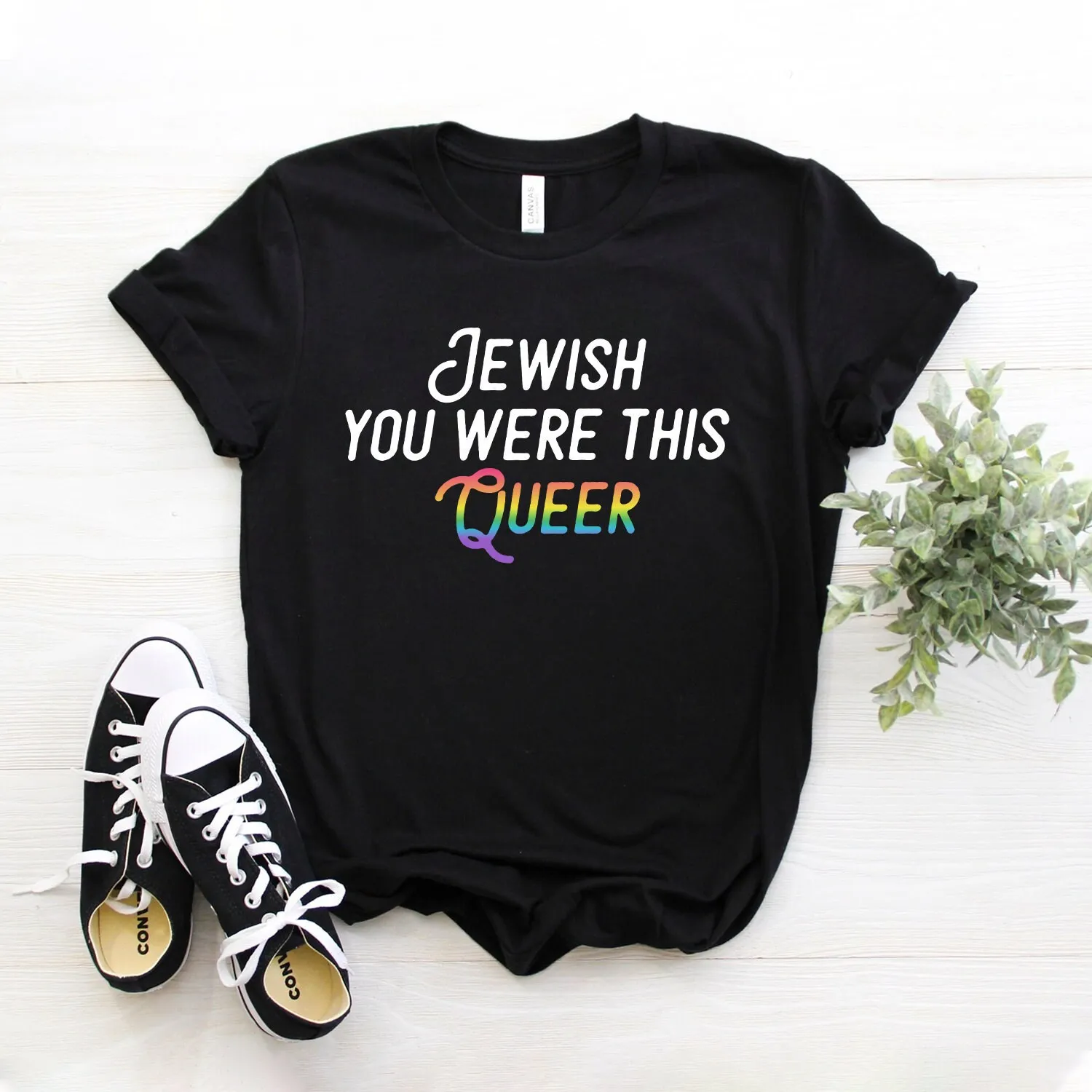 

Queer T Shirt Rainbow Jewish Gay Pride Lgbt Softstyle