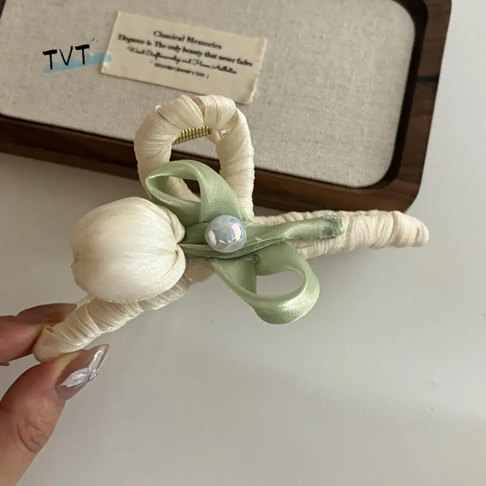

Korean Style Tulip Ribbon Hair Ring Cloth Hair Rope Bowknot Hair Clip Ponytail Holder Hair Tie Flower Hair Claw Daily
