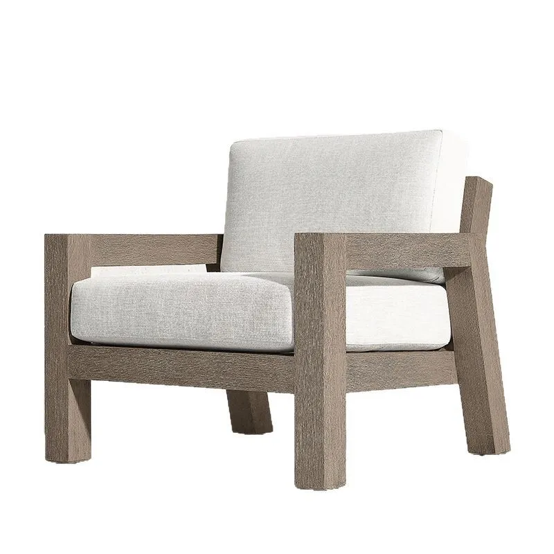 High-end outdoor sofa courtyard villa large-sized teak furniture outdoor open-air preservative wood leisure