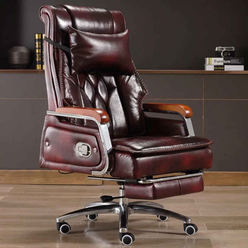 

Hot Sales Modern Style Executive Office Chair With Adjustable Headrest Extendable Swivel Foldable Feature Available PU Leather M