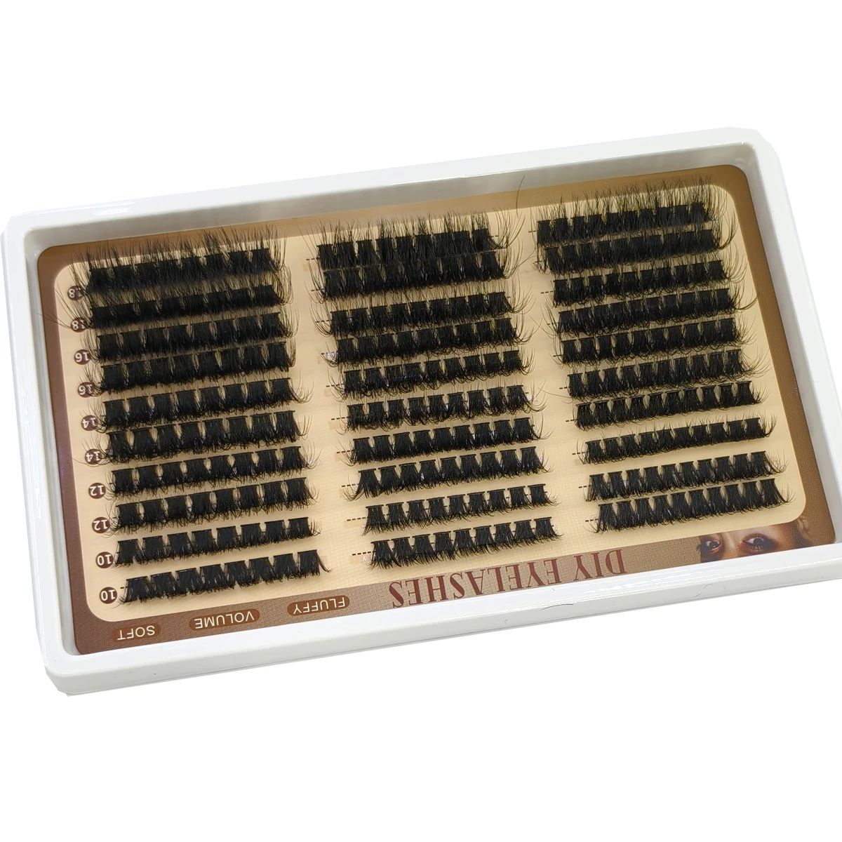 30 Reihen Wimpernbüschel DIY Spiky Cluster Lashes Gemischte Stile Flauschige Volumen-Wimpernbüschel Flauschige Einzelwimpernverlängerung – Detail 18