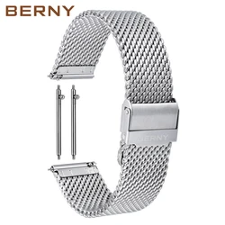 16-24mm Quick Release Watch Strap Milanese Stainless Steel Band Mesh Waterproof Wristwatch Bracelet Watch Accessories Watchbands