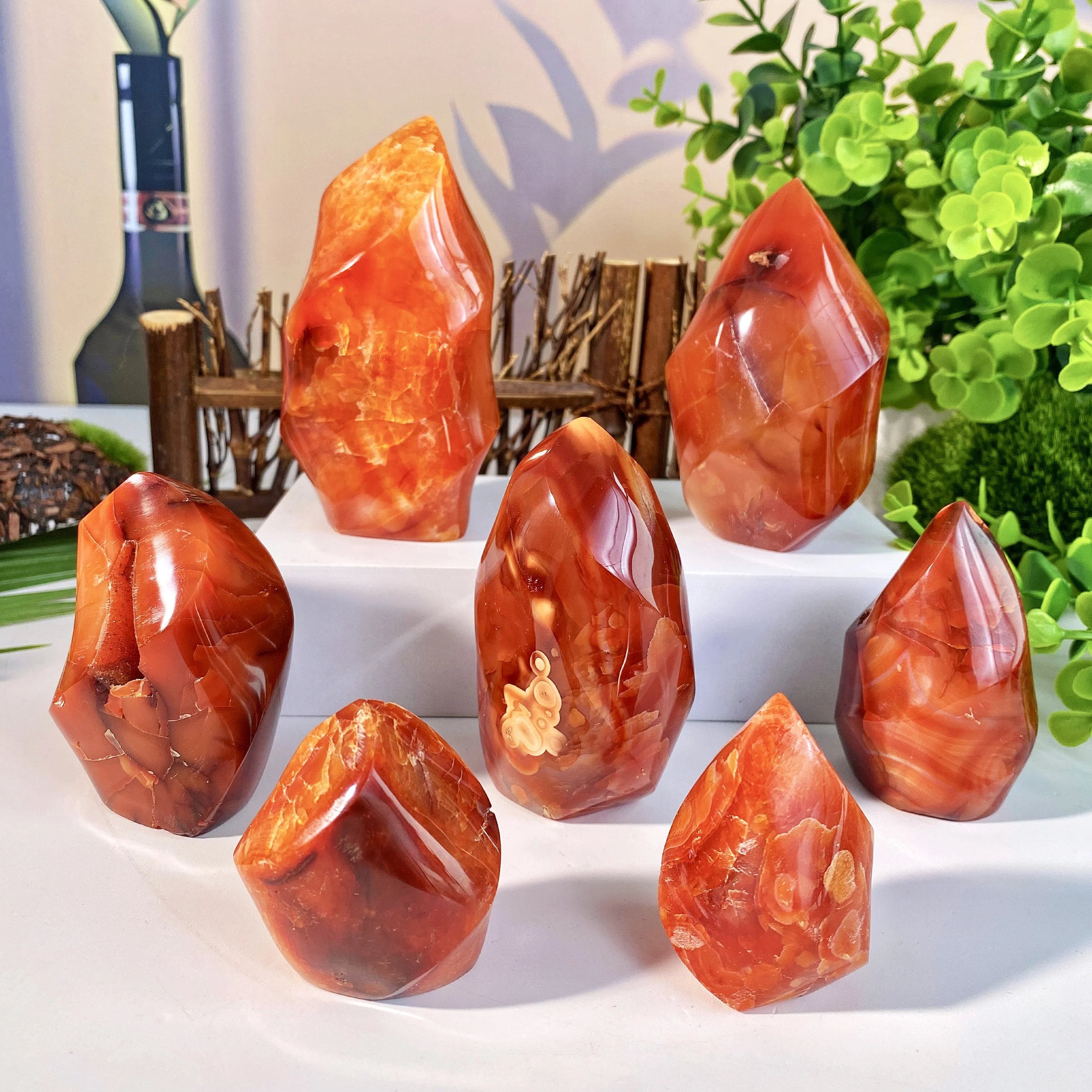 1PC High Quality Random Carnelian Flame Natural Crystal Carving, Healing crystal, gift, Scene decoration,Desktop decoration.