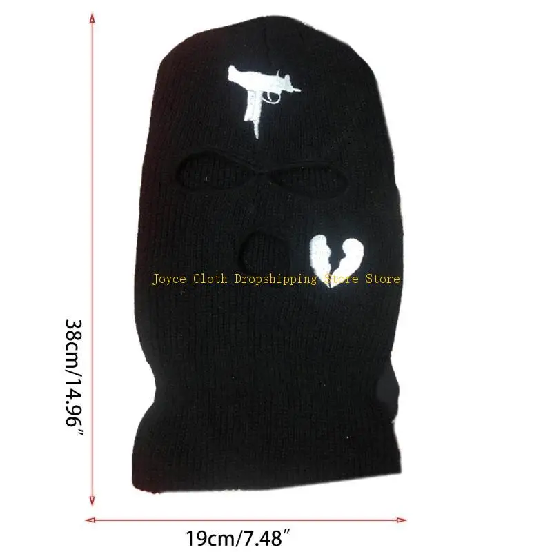 يندبروف 3 حفرة كامل الوجه قناع قبعة التزلج الشتاء الرياضة في الهواء الطلق محبوك غطاء الوجه 10CD #6