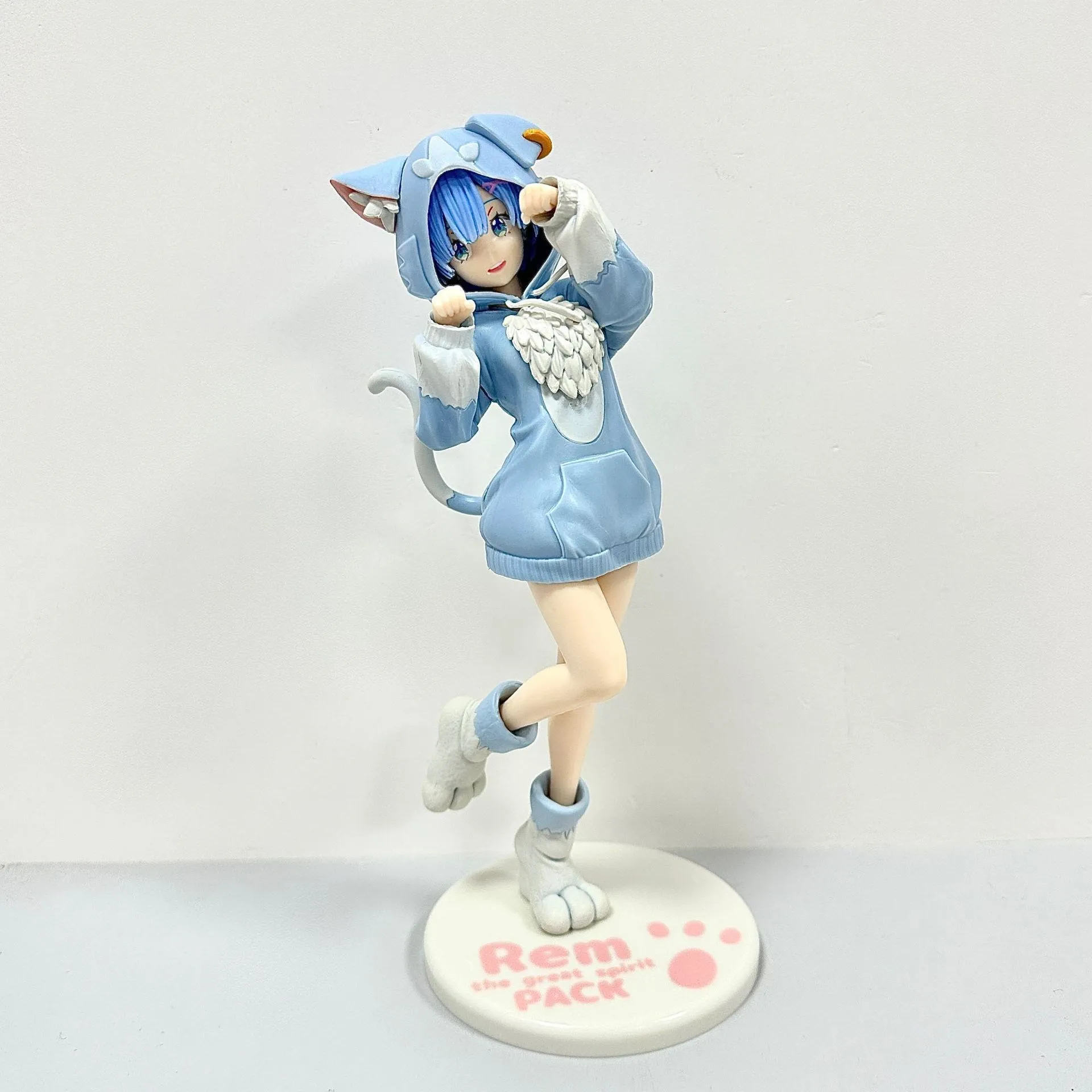 18CM Cute Anime Rem Emilia Cat RE: Zero Starting Life In Another World Figure Different Color Version Static Toys Japanese Dolls view 6