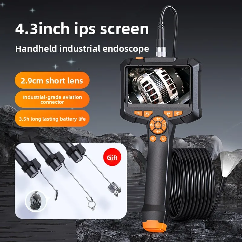 

Viewing Endoscope HD Camera Industrial Plumbing Automobile Maintenance Ready-to-Use Handheld Industrial Endoscope