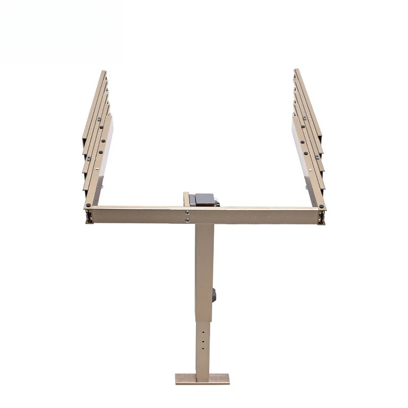 YWL flat push invisible folding table drawer retractable multi-section track rail hardware, hidden dining table slide