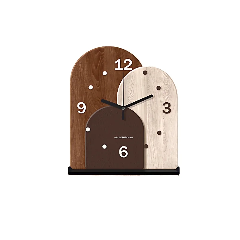 

Винтажные настольные часы с деревянным корпусом, маятником и бесшумным механизмом, декоративный элемент для стола.