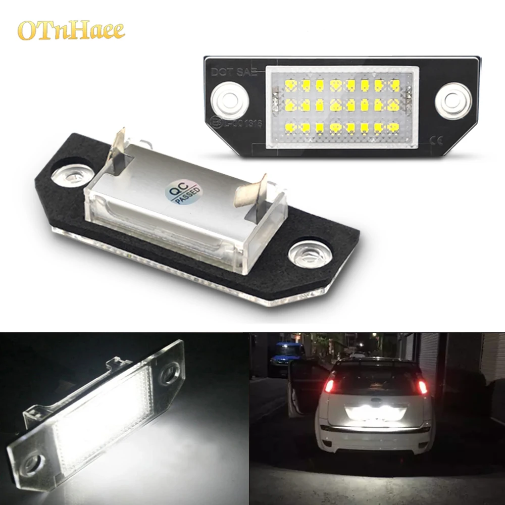 2 uds para Ford luz LED de matrícula Ford Focus MK2 Ford Focus C-MAX lámpara LED de matrícula sin errores 6000k blanco