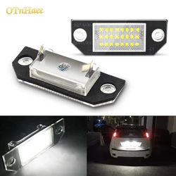 2pcs For Ford LED Number Plate Light Ford Focus MK2 Ford Focus C-MAX LED License Plate Lamp Error Free 6000k White
