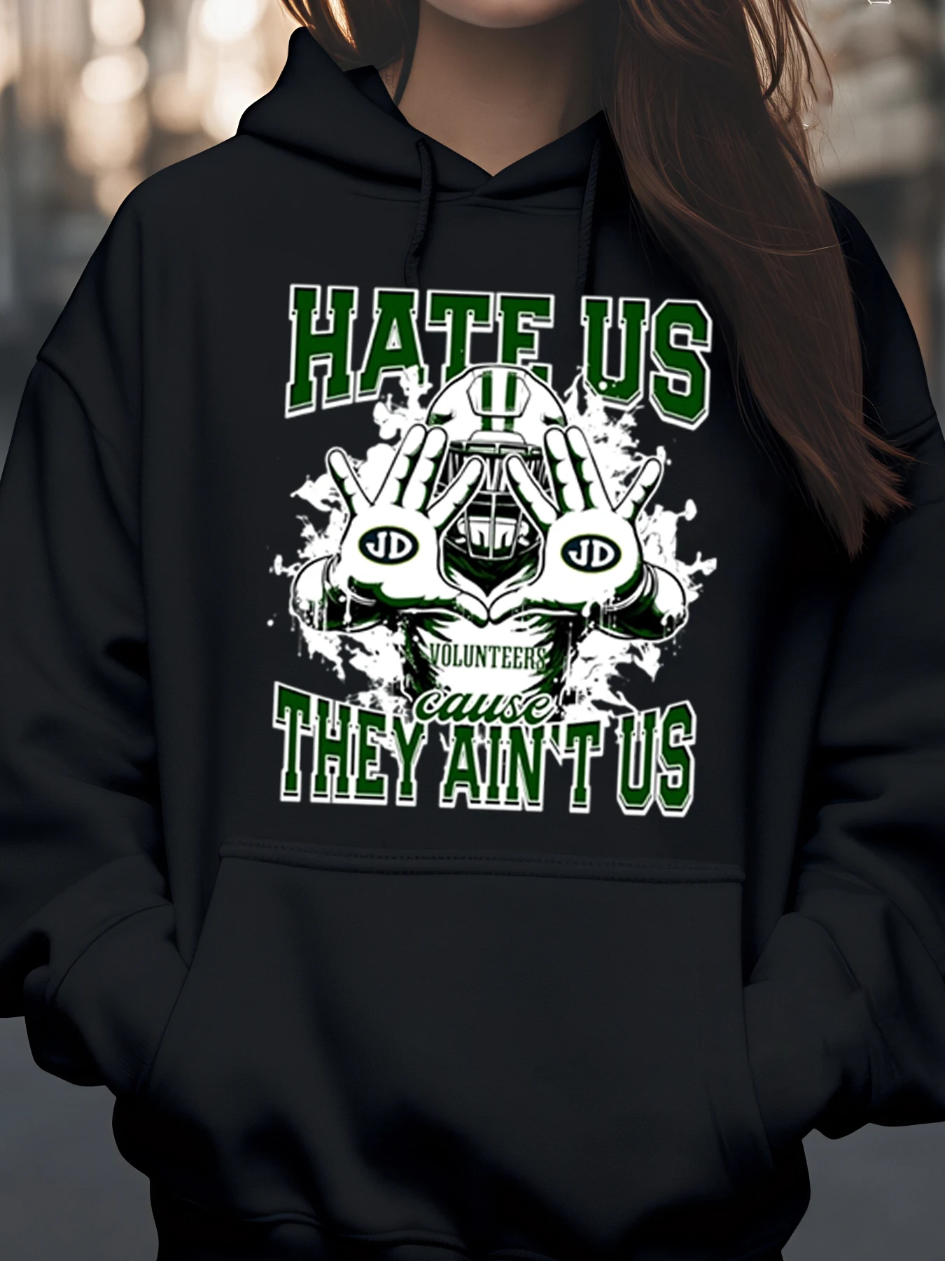 

Hate Us Cause They Ain't Us Толстовка с принтом для любителей футбола колледжа Мужчины Женщины Повседневная одежда