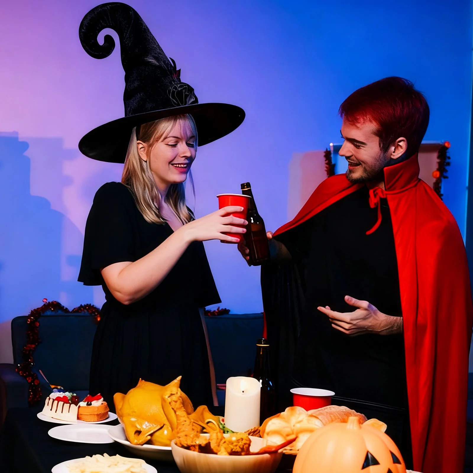 

Comfortable Cloth Wide Halloween Style Wide Brim Witch Hat Brim Party Cosplay Hat Festival Decor Halloween Supplies