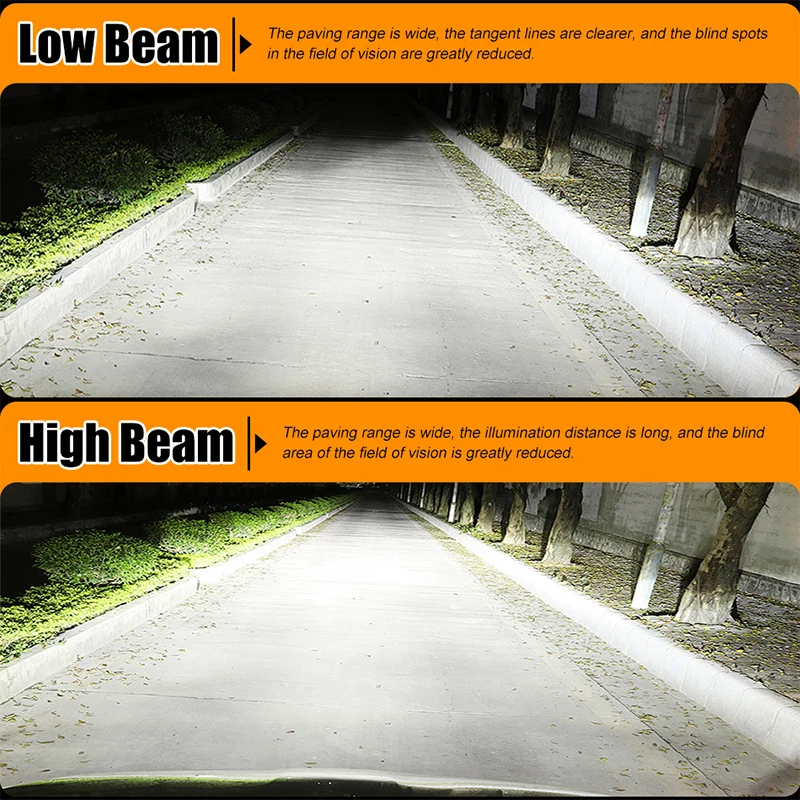 2Pcs H7 H4 H1 Led Headlight Bulbs 5300W Ultra Powerful 5300000LM Super White 6500K 12V Canbus H7 Car Lamp Error Free Turbo Light view 3