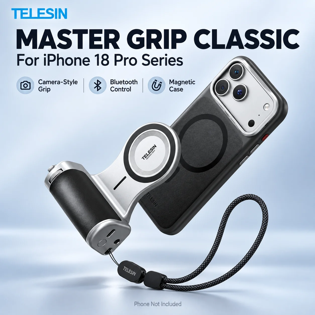 TELESIN iPhone 17 Pro Camera Grip with Remote Shutter
