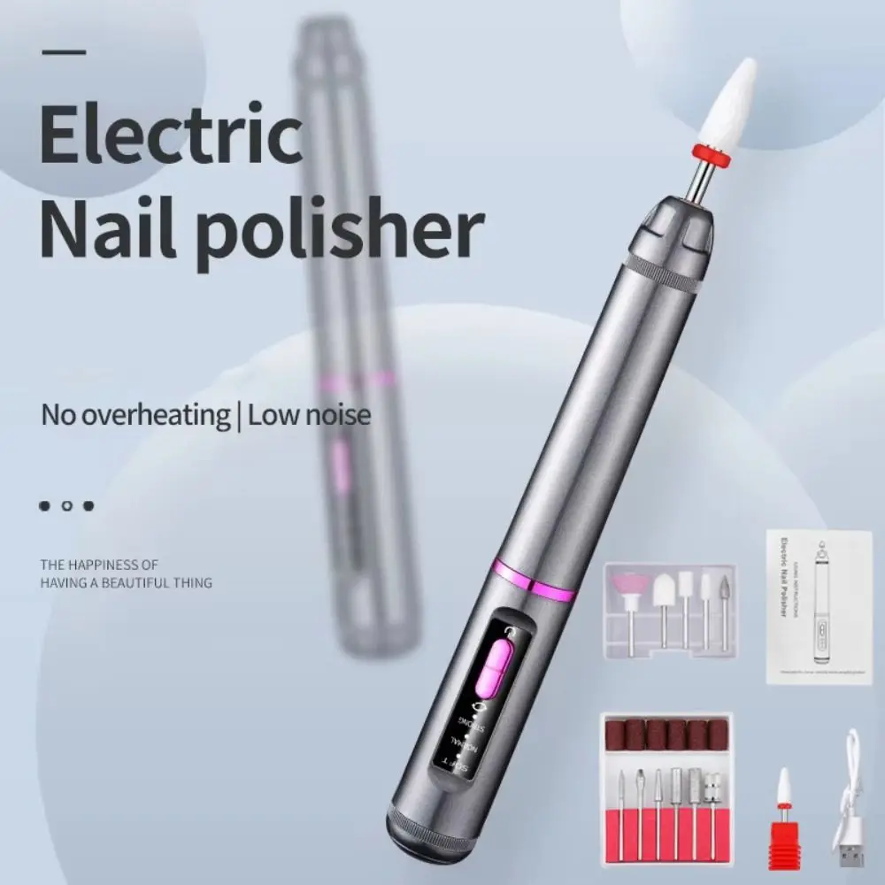 High-Speed Electric Nail Drill Machine Portable Professional Manicure Mill Equipment Low Noise Multi-function Sanding File Pen