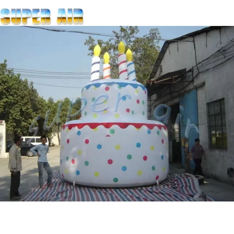 프로모션 활동을 위한 8mH 기념일 축하 풍선 딸기 생일 케이크