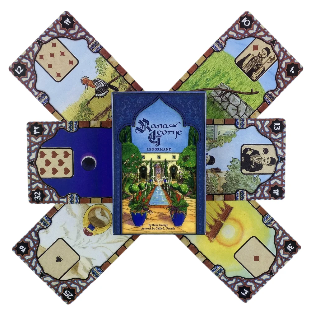 Cartas de oráculo Rana George Lenormand, juego de mesa para fiestas y ocio, adivinación, profecía, baraja de tarot, cartas de juego