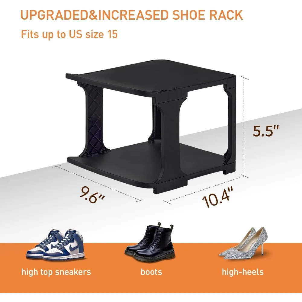 منظم رف الأحذية 5 طبقات لتخزين حامل الأحذية من البلاستيك الضيق العمودي، رف رف الأحذية قائم بذاته للمدخل S