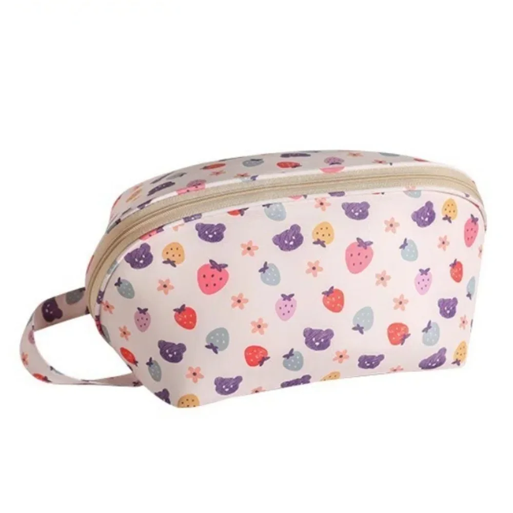

Cartoon Printing Underwear Storage Bag Sorting Large Capacity Travel Bra Organizer Semi-circle Shaped Handheld