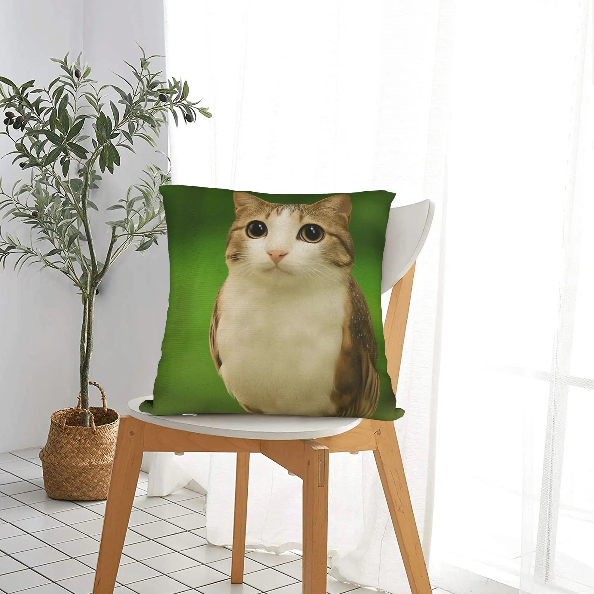 Meowl Cat Owl Funny Internet Trendy Meme Pillowcase Printed Cushion Cover Decor  Pillow Case Cover Home Wholesale