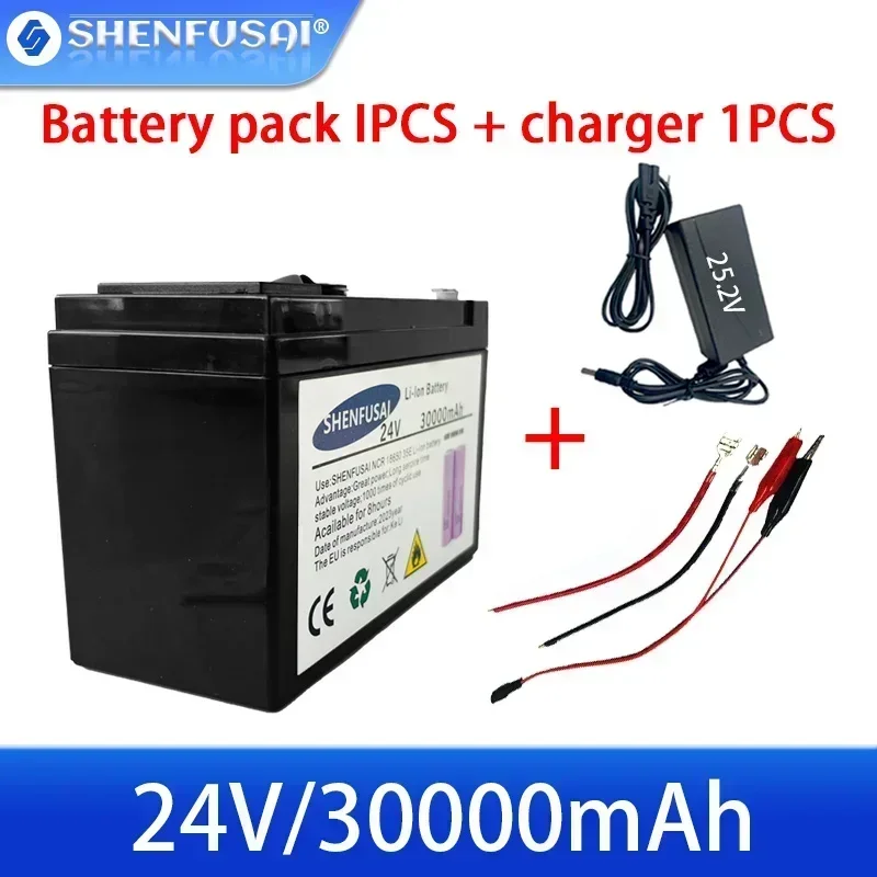 

2024 New Power Lithium Ion 18650 6S5P USB Battery Electric Vehicle Lithium Battery Pack 24V 20Ah Built in BMS 30A High Current