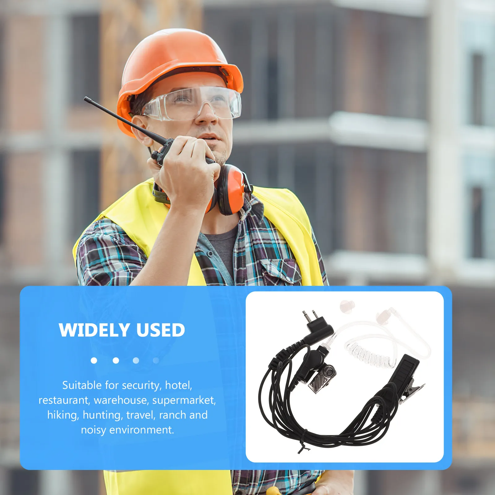 

Walkie Earpiece Compatible Cls1110 Comfortable Silicone Tpe Radio Headset with Ptt Mic Clear Sound for Security Hiking
